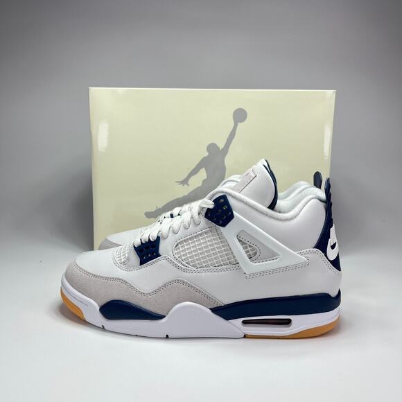 Air Jordan 4 Retro SP Summit White Navy Athletic Shoes Size Men 9 - Women 10.5 main image 8